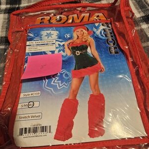 Santa Costume->Hat not included